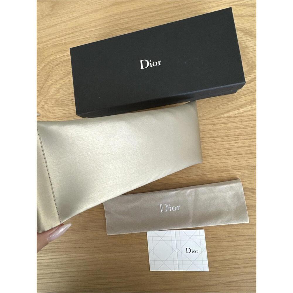 Dior Sunglasses Eyeglasses Soft Case + Microfiber Cloth, Box, Soft Sleeve, Gold - Picture 7 of 9